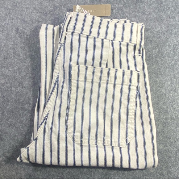 NWT J. Crew Women's Slim Wide-Leg Jeans Size 25 AJ529 Blue White Stripe, NWT - Picture 15 of 15